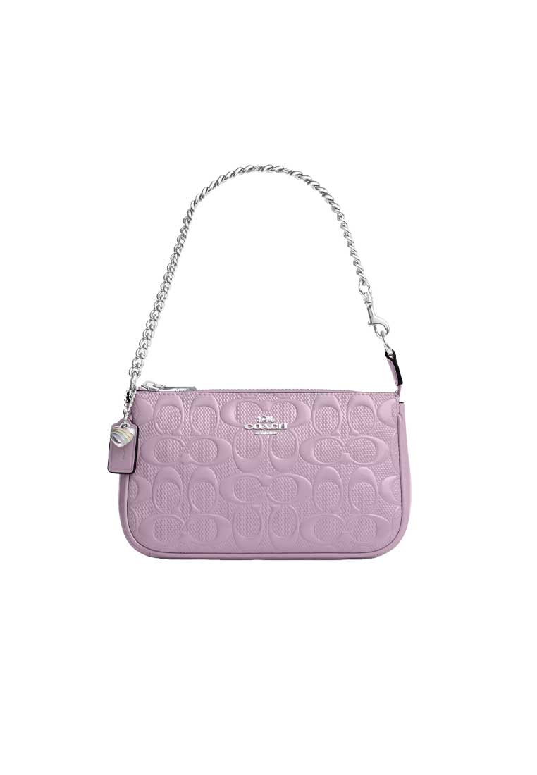 COACH Nolita 19 In Signature Leather With Heart Charm Light Violet CCZ27