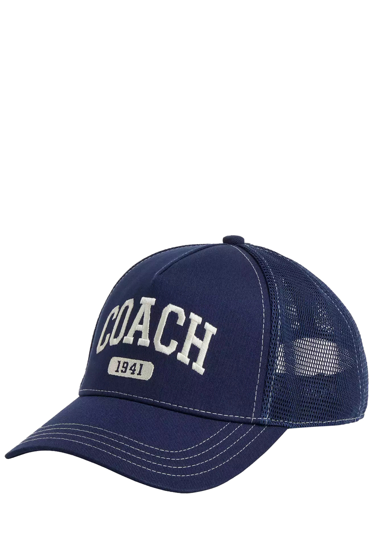 COACH 1941 Embroidered Trucker Hat In Navy CAA61 (M/L)