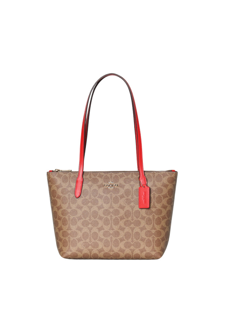 COACH Fiona Zip Tote Bag In Signature Canvas CBT18