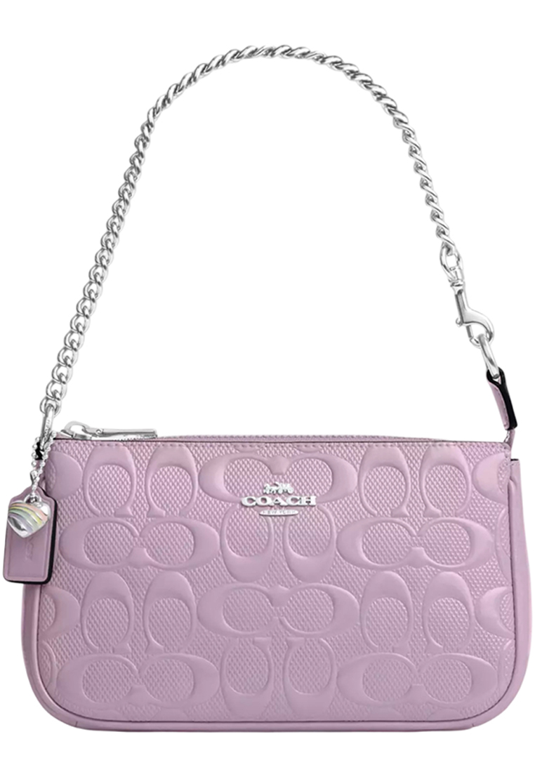 COACH Nolita 19 In Signature Leather With Heart Charm Bag - Light Violet CCZ27