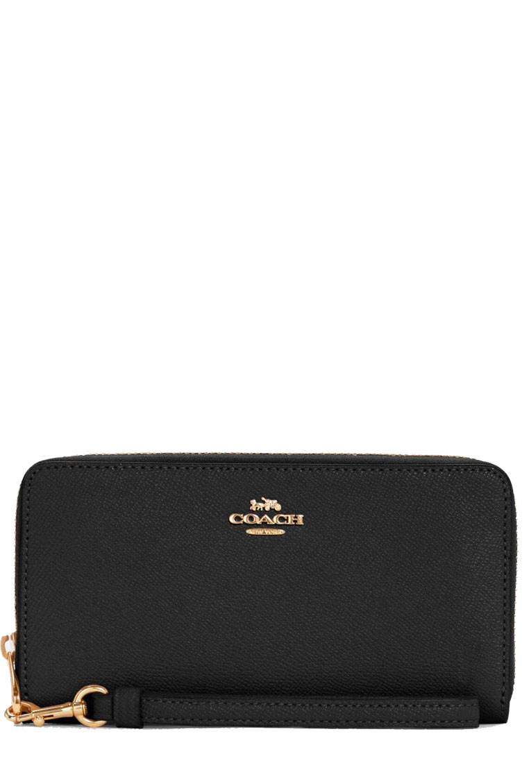 COACH Long Zip Around Wallet in Black C3441
