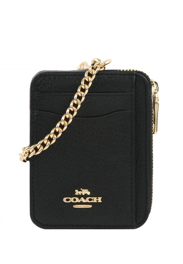 COACH Zip Card Case - Black