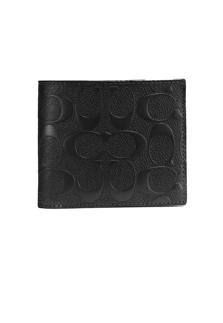 Coach Men's 3 In 1 Wallet In Signature Leather Black CR957