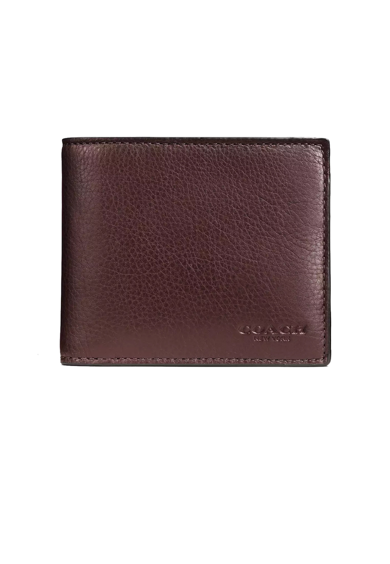 Coach Men's 3 In 1 Wallet In Smooth Calf Leather Mahogany CR911