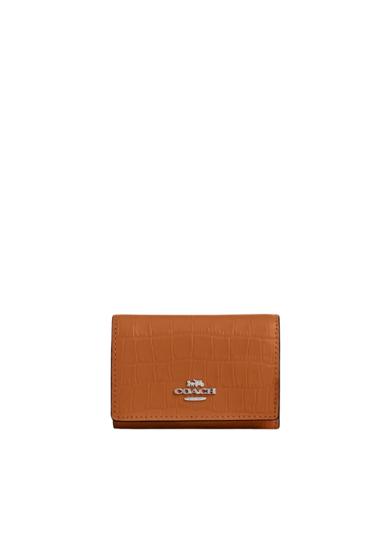 COACH Coach Micro Wallet In Washed Orange CU914