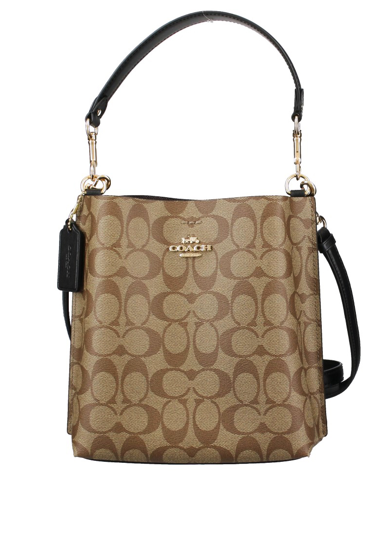 COACH Mollie Bucket Bag 22 In Signature Canvas - Brown/Black