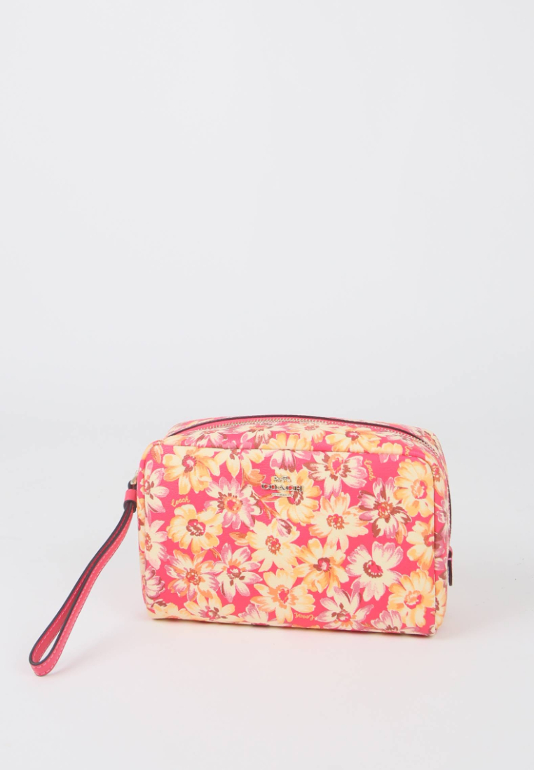 coach pink cosmetic bag