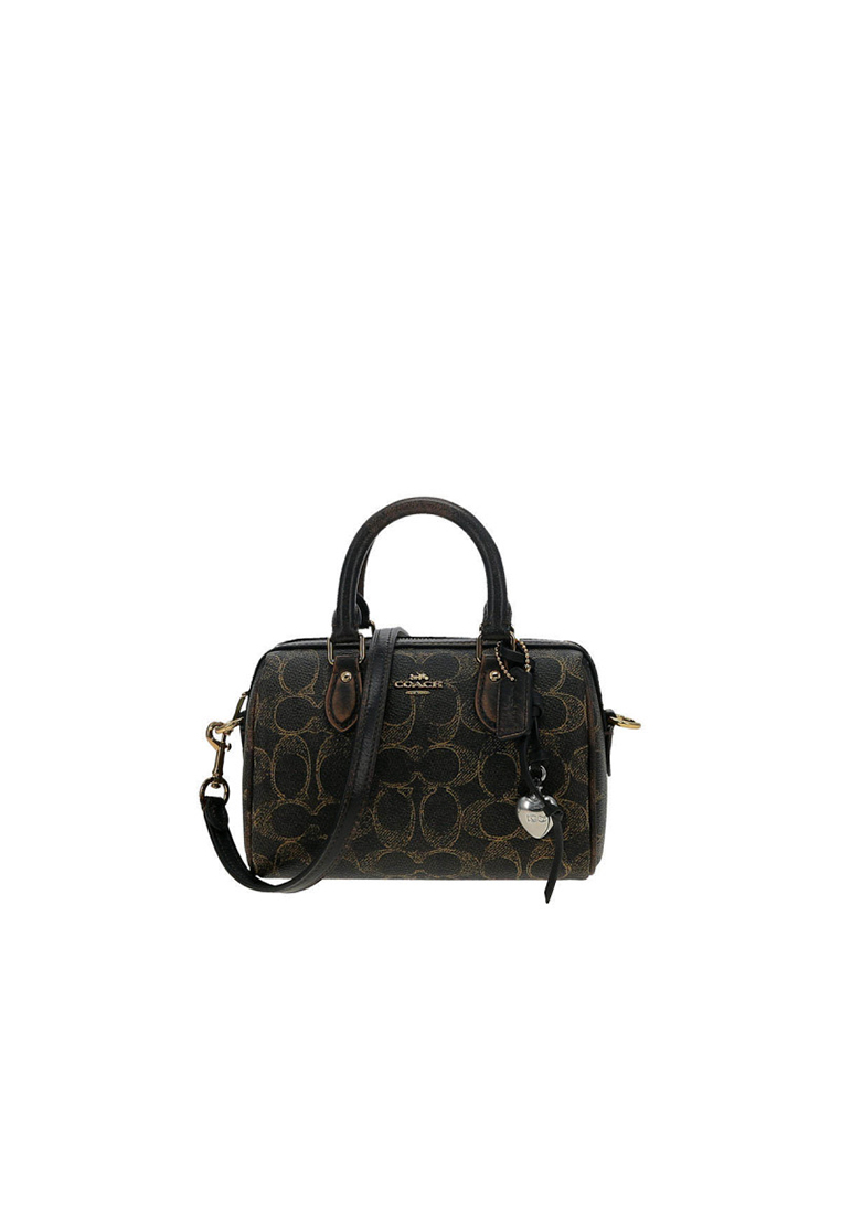 COACH Mini Rowan Crossbody Bag In Loved Signature Canvas With Charms CDY29