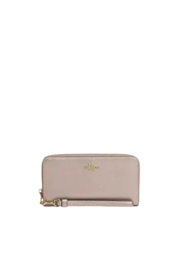COACH Coach Long Zip Around Wallet In Light Champagne CY238