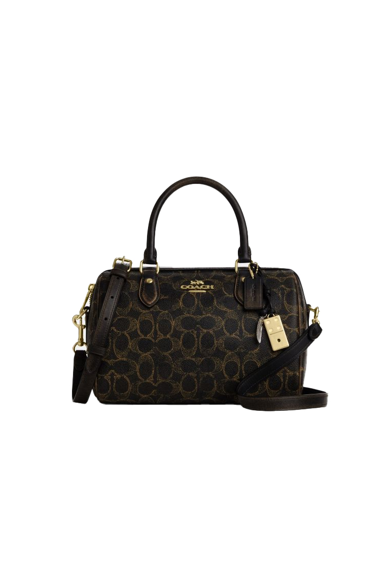COACH Rowan Satchel Bag in Loved Signature Canvas With Charms CDY16