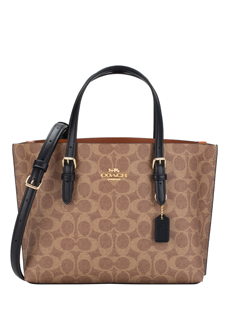 COACH Mollie Tote 25 In Signature Canvas - Brown - Black