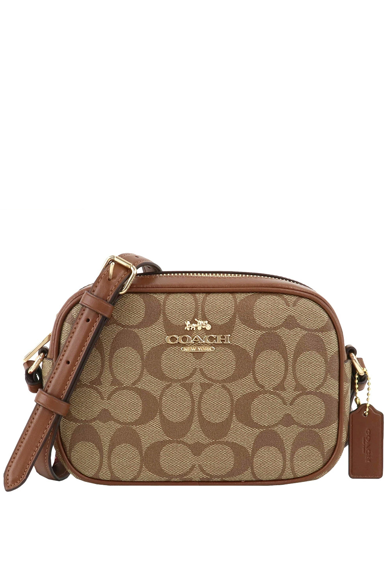 COACH Mini Jamie Camera Bag In Signature Canvas - Khaki Brown
