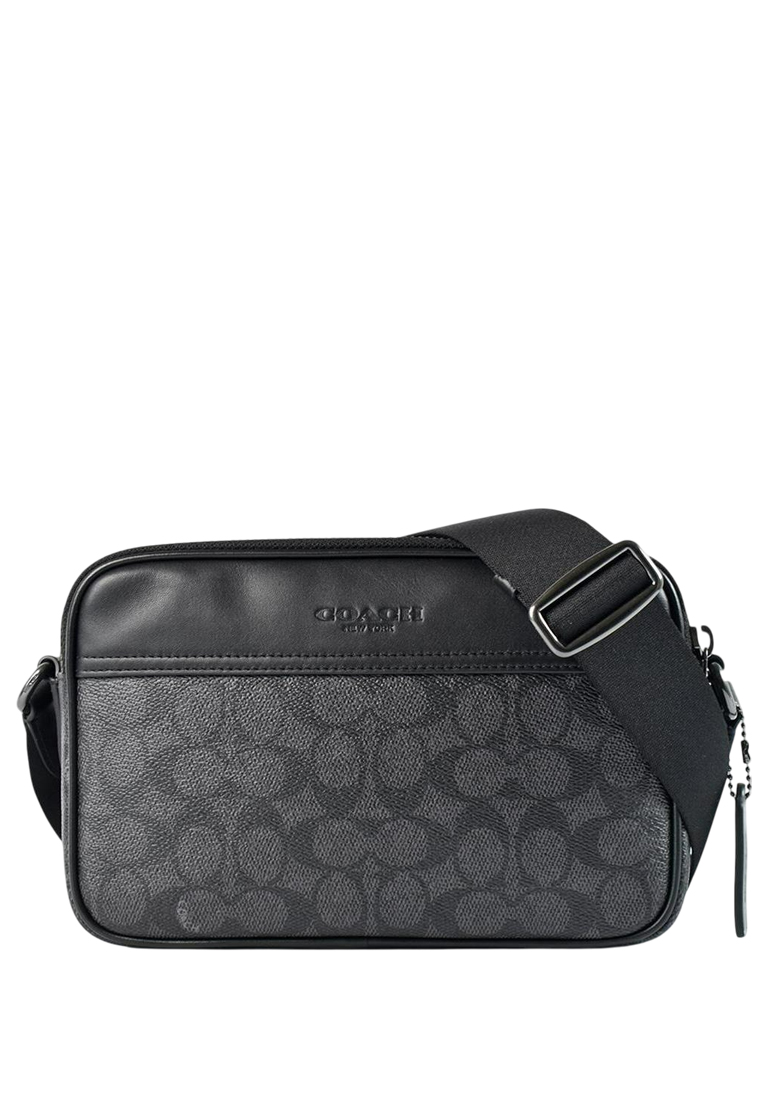 Coach Mens Graham Crossbody Bag - Charcoal Black