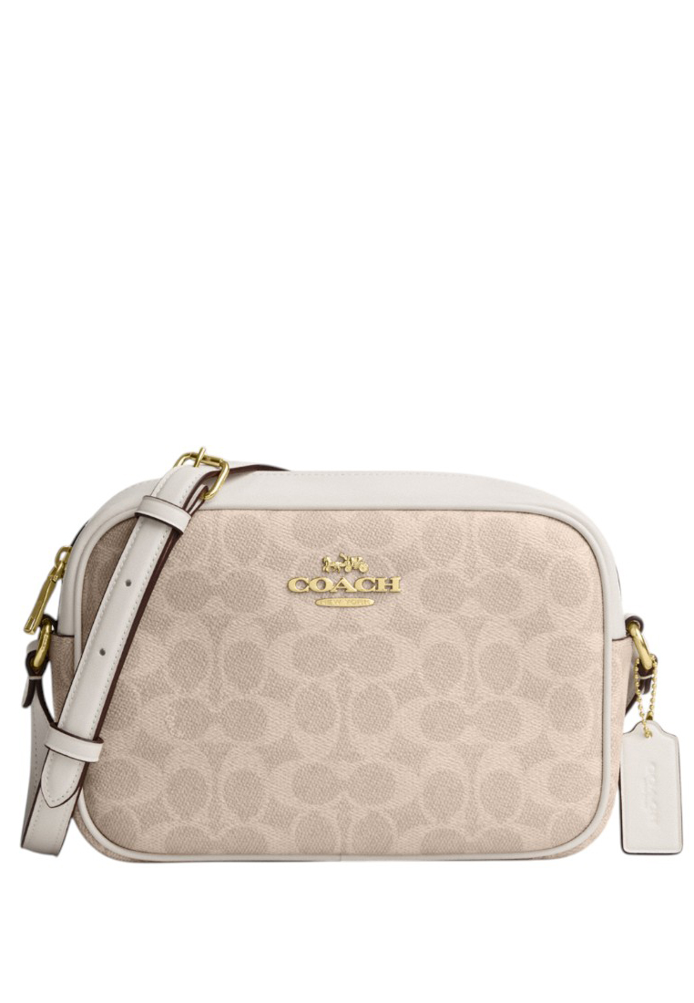 COACH Jamie Camera Bag In Signature Canvas - Sand/Chalk