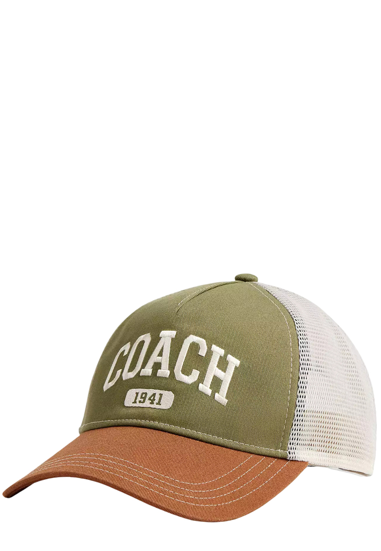 COACH 1941 Varsity Trucker Hat - Olive/ Sable CCN87