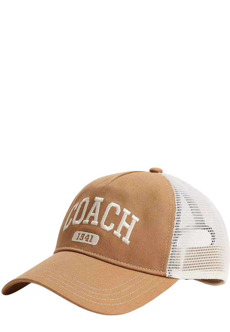 COACH 1941 Varsity Trucker Hat - Light Saddle CCN87