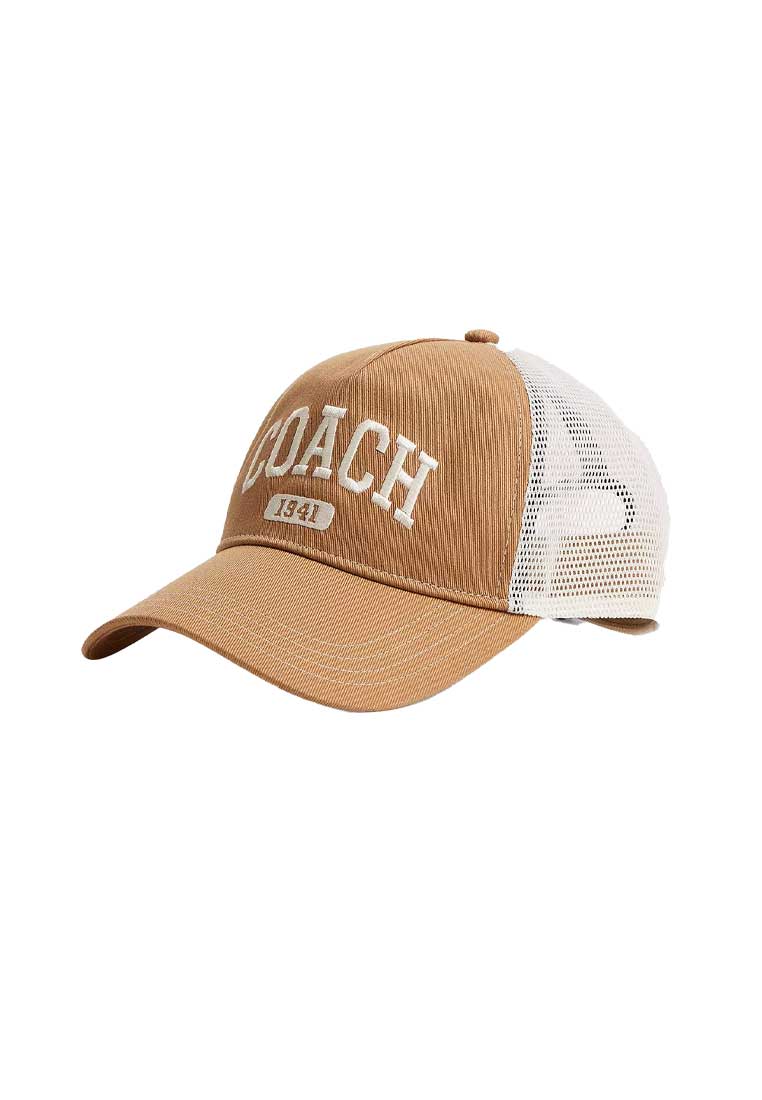 COACH Coach 1941 Varsity Trucker Hat Light Saddle CCN87