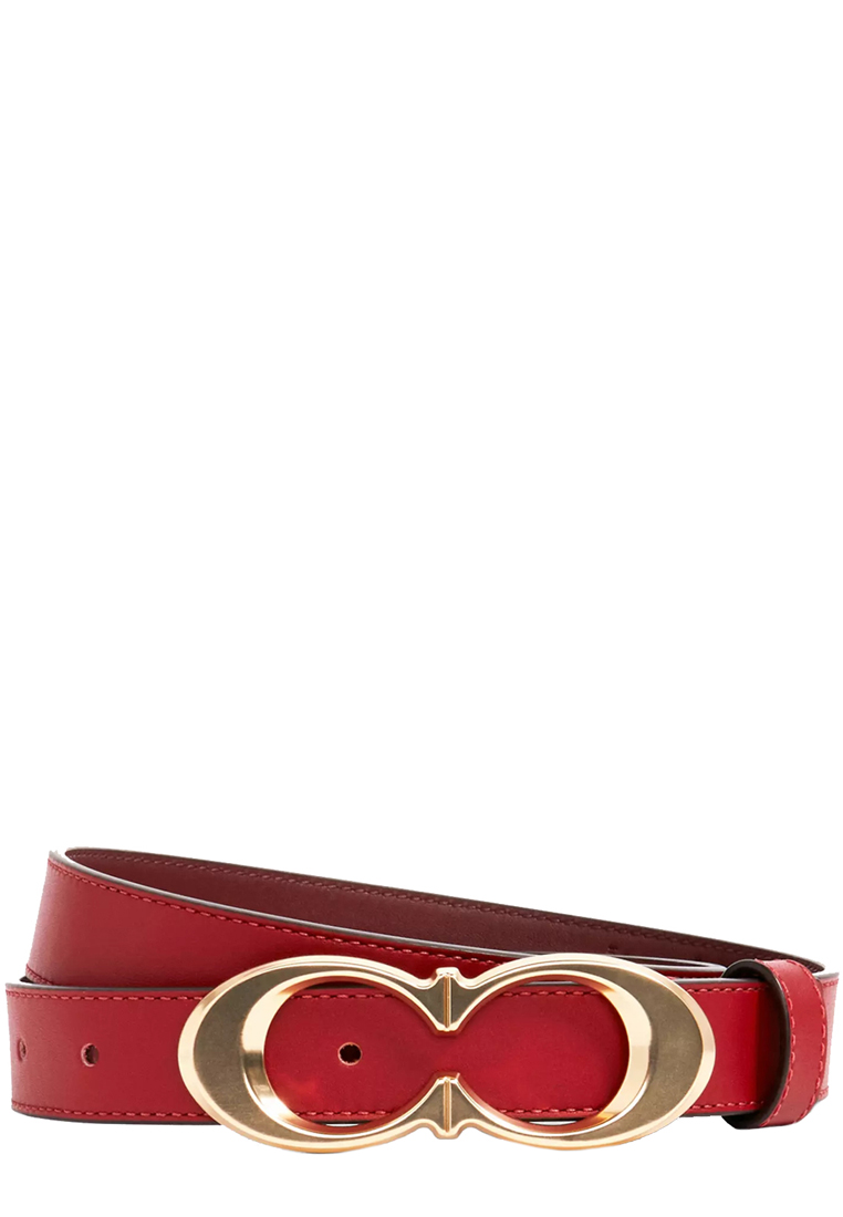 COACH Signature Buckle Belt, 25 Mm in 1941 Red/ Gold C1725 (L)