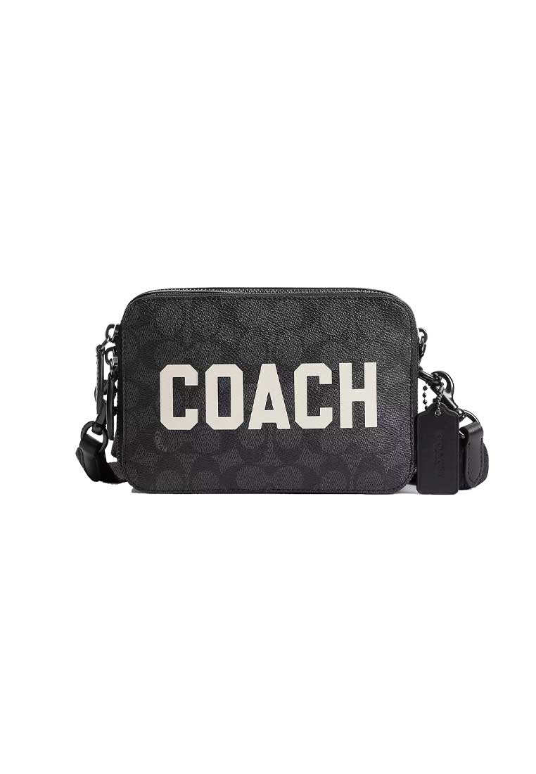 Coach Charter Crossbody Bag 19 In Signature Canvas With Coach Graphic Charcoal Multi CAF83