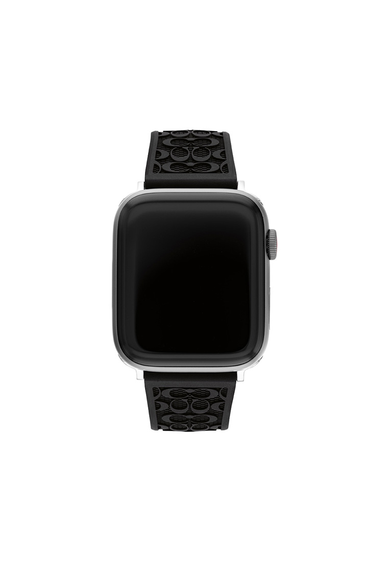 COACH Apple Straps Men's Black Silicone Watch Strap - 14700086
