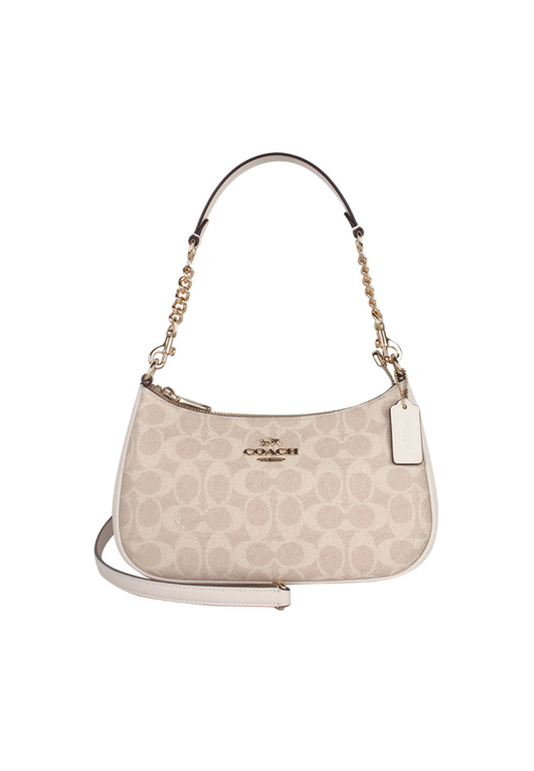 COACH Teri Shoulder Bag In Signature Canvas Sand Chalk CV933