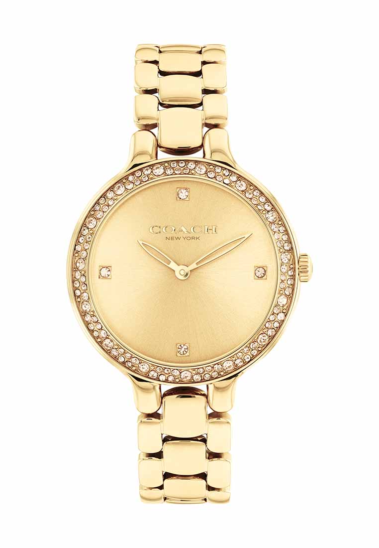 COACH Chelsea Women's Watch Ionic Plated Thin Gold Steel Strap - Gold Dial 14504125MY