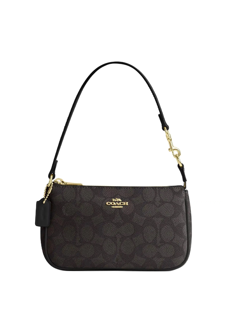 COACH Nolita 19 Shoulder Bag In Signature Canvas Walnut Black CW426