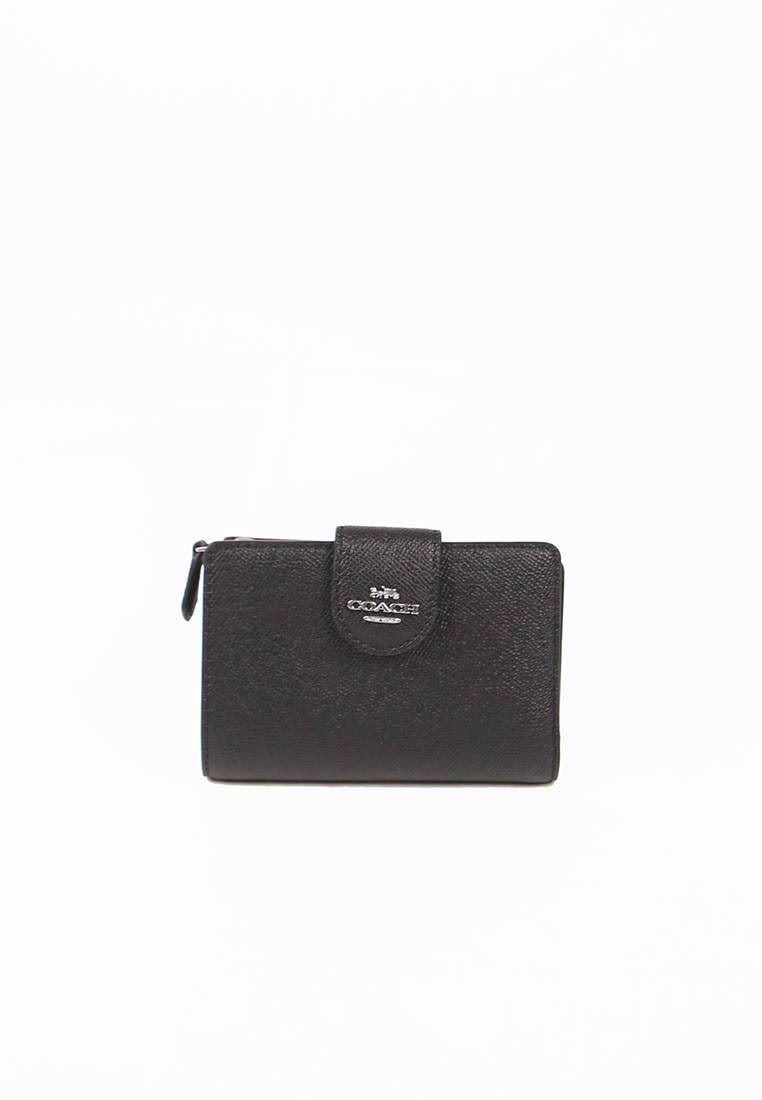 Coach Coach Medium Corner 6390 Zip Wallet In Black