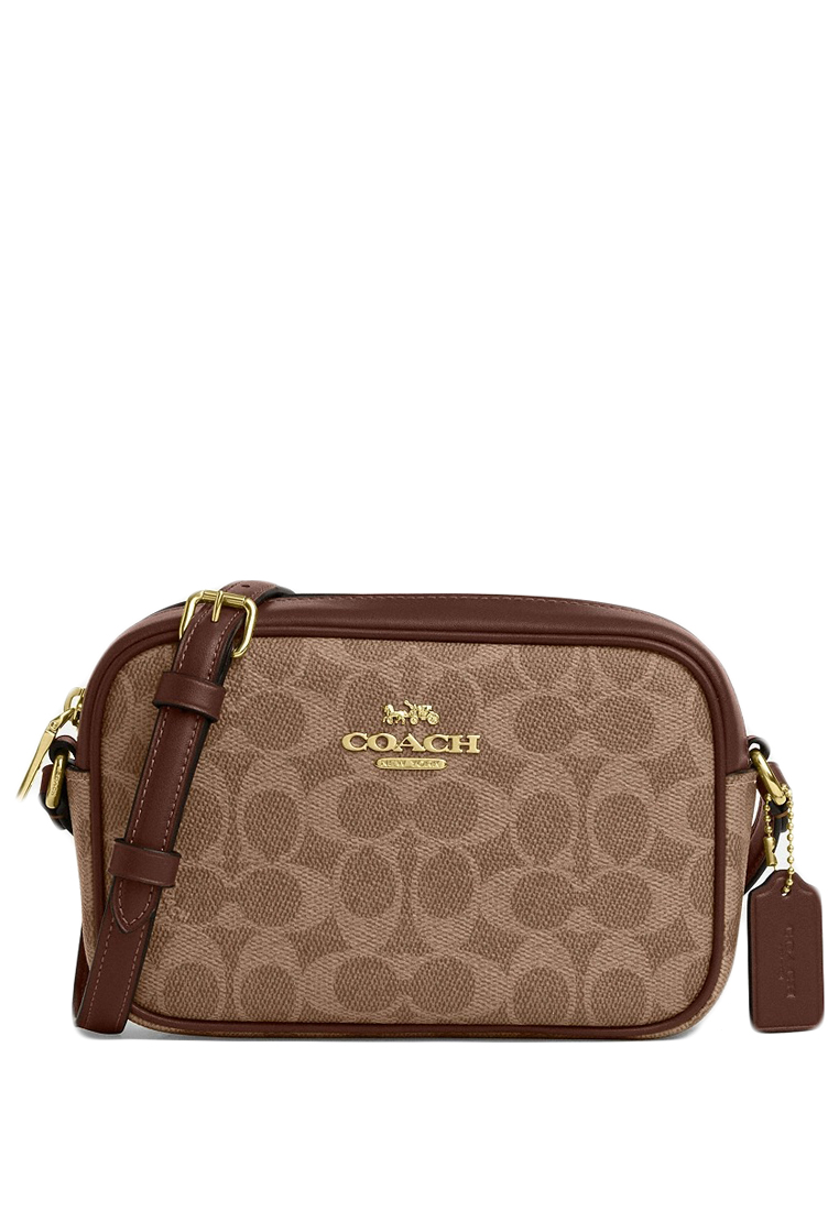 COACH Mini Jamie Camera Bag In Signature Canvas - Tan/Brown