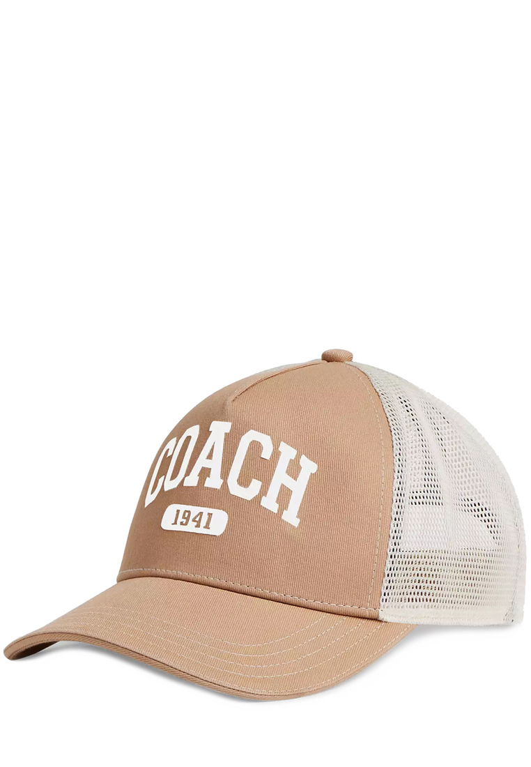COACH 1941 Embroidered Trucker Hat In Light Saddle CQ728 (M/L)