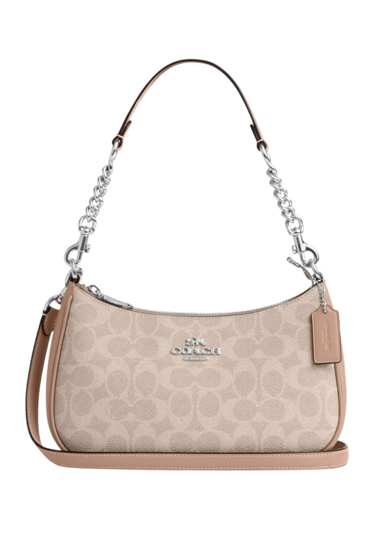 Coach Teri Shoulder Bag In Signature Canvas - Sand/Taupe