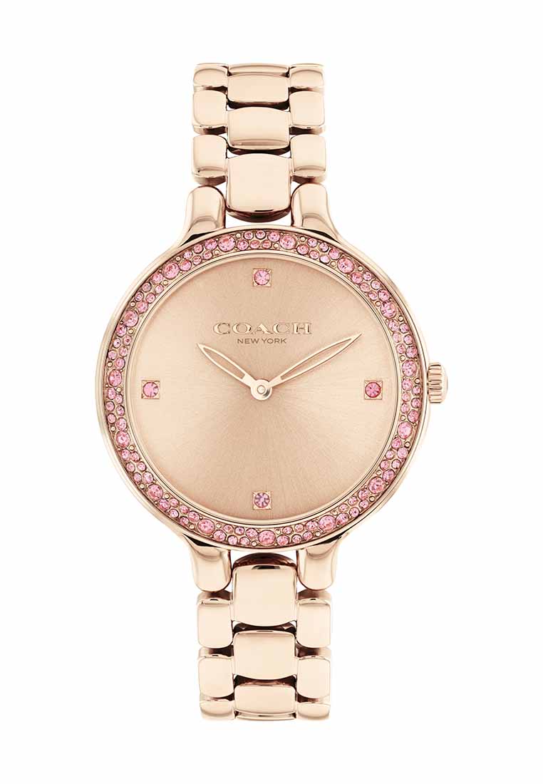 COACH Chelsea Women's Watch Ionic Plated Carnation Gold Steel Strap - Gold Dial 14504126MY