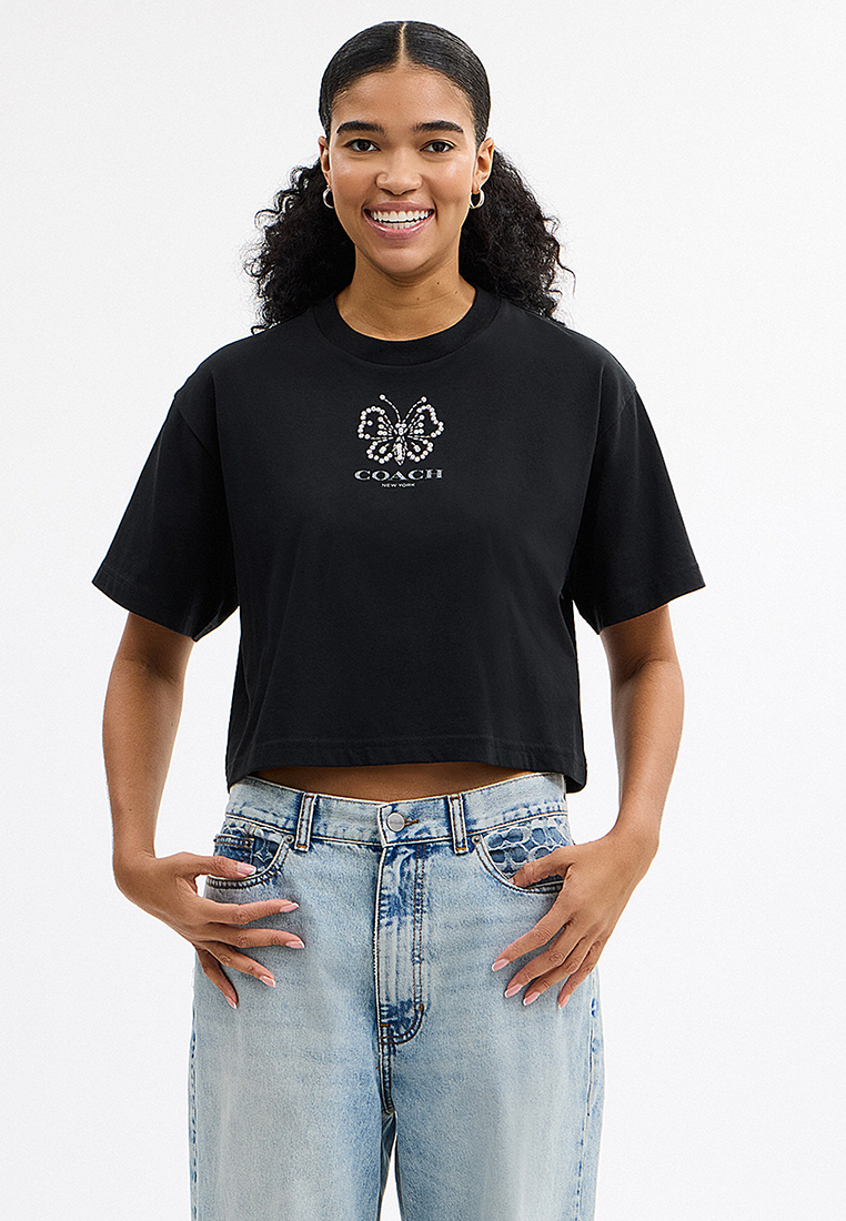 Coach Butterfly Cropped T-Shirt