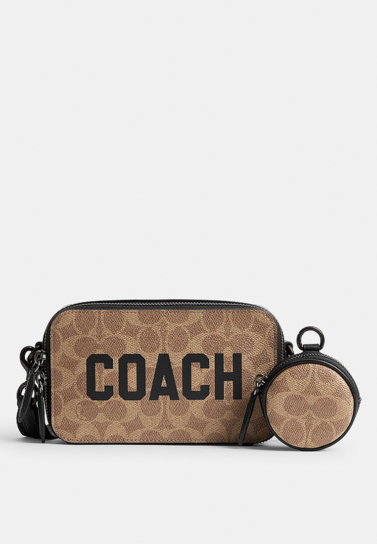Coach Charter Slim Crossbody Bag In Signature Canvas With Coach Graphic