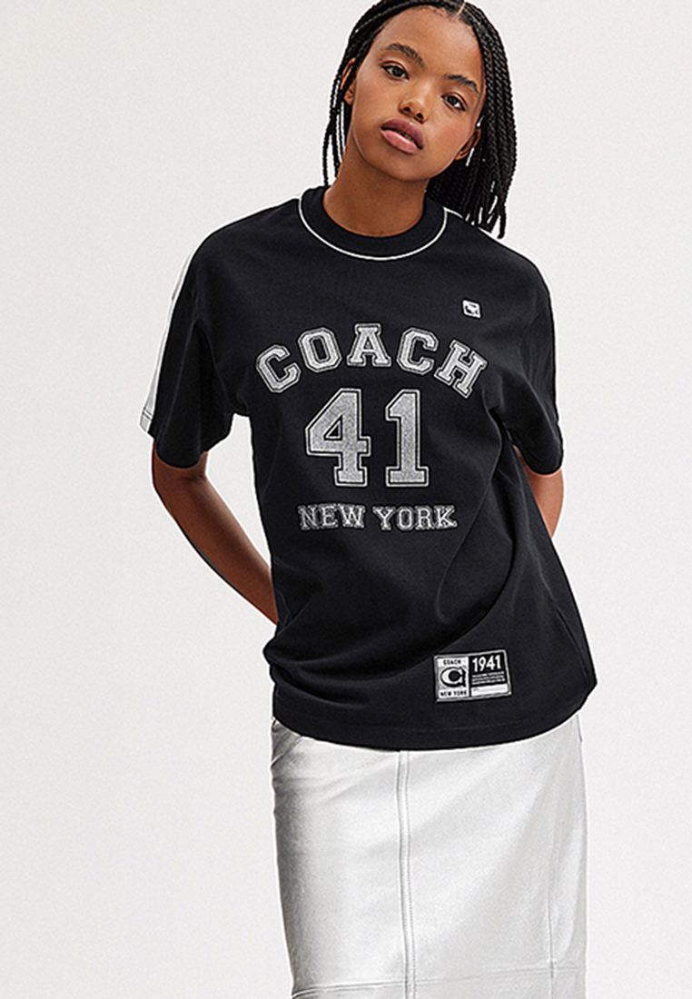 Coach Embellished Varsity T-Shirt