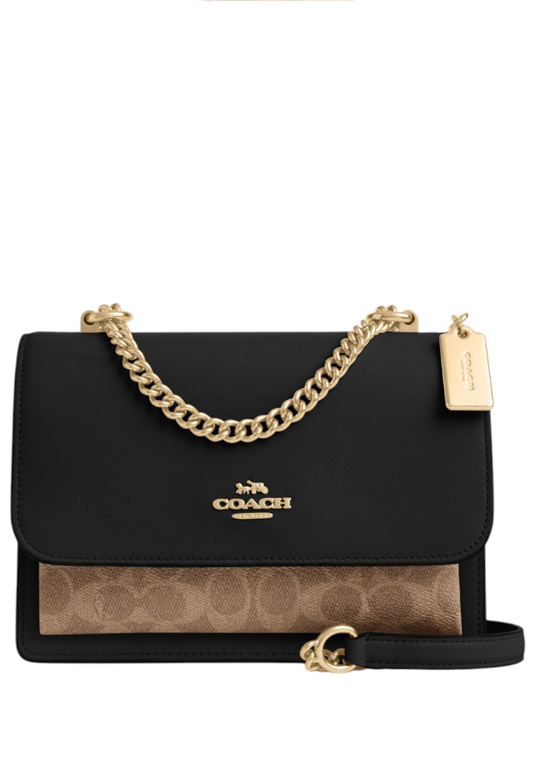COACH Klare Crossbody Bag In Signature Canvas - Tan/Black Multi