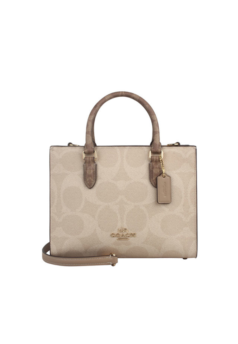 COACH Maggie Small Tote Bag In Blocked Signature Canvas CY676