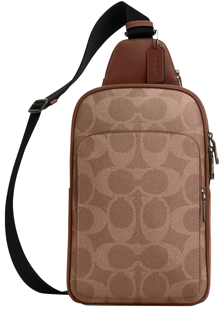 COACH Ethan Pack Bag In Signature Canvas - Tan/ Vintage Brown CBI71