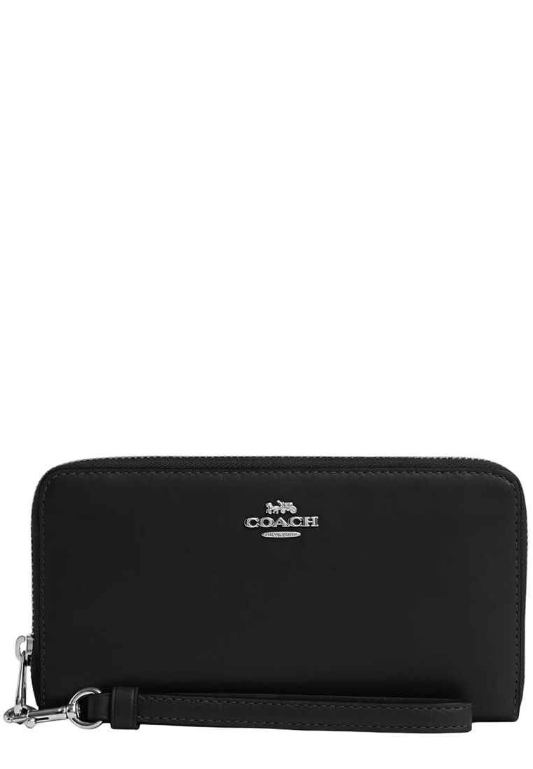 COACH Long Zip Around Wallet - Black CR623