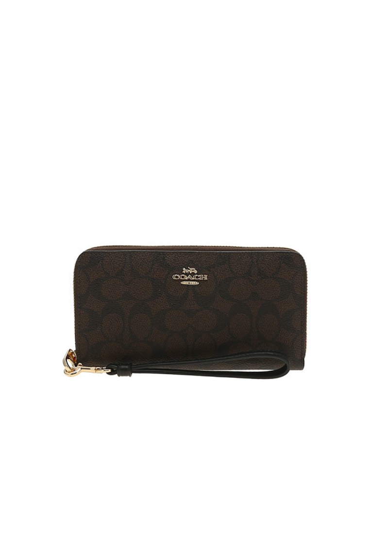 COACH Long Zip Around Wallet In Signature Canvas CW778