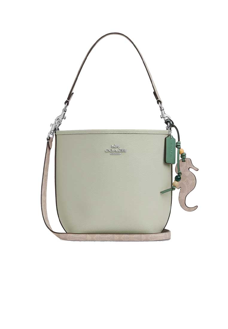 COACH COACH City Bucket Bag With Seahorse Charm Light Pistachio/Sand CBH75