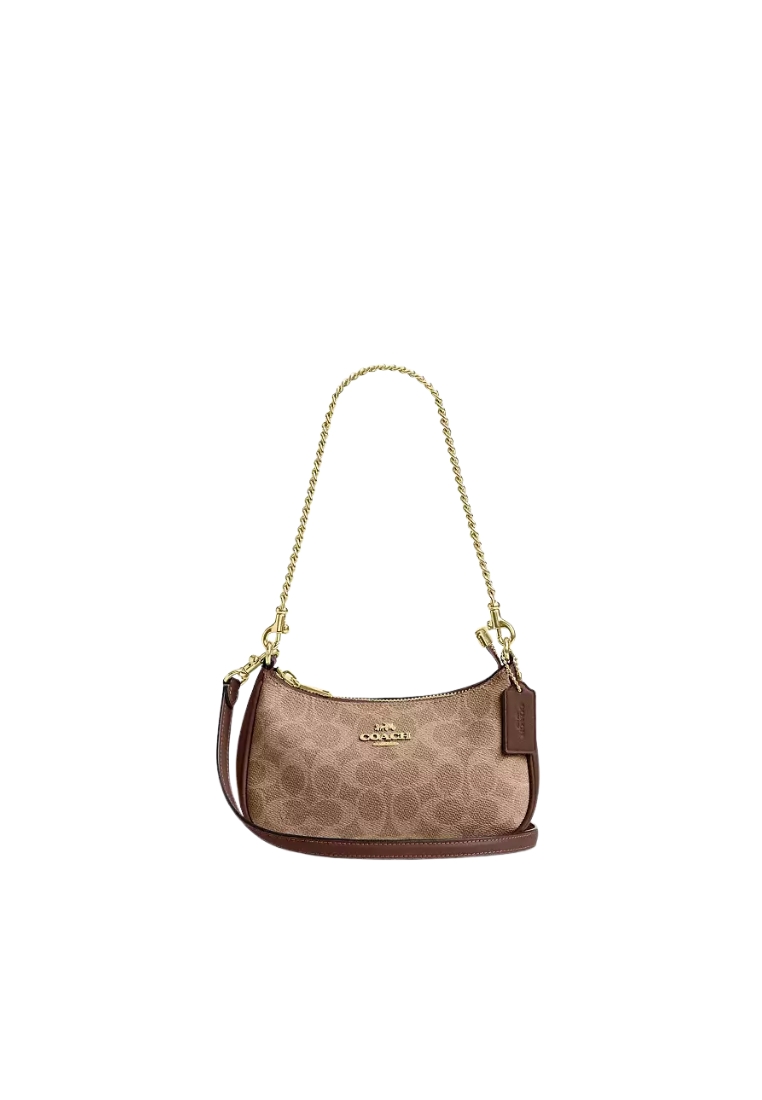 Coach Coach Teri Shoulder Bag Mini In Tan Brown CW323