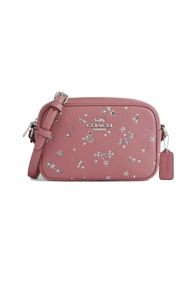 COACH Mini Jamie Camera Bag With Star Print Silver/Dusty Pink Multi CCI73