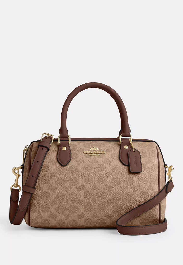 COACH Rowan Satchel Bag In Signature Canvas