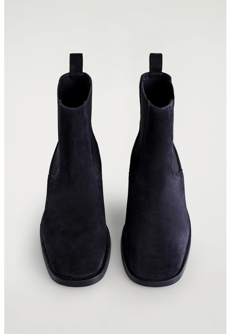 COS SQUARE-TOE LEATHER CHELSEA BOOTS