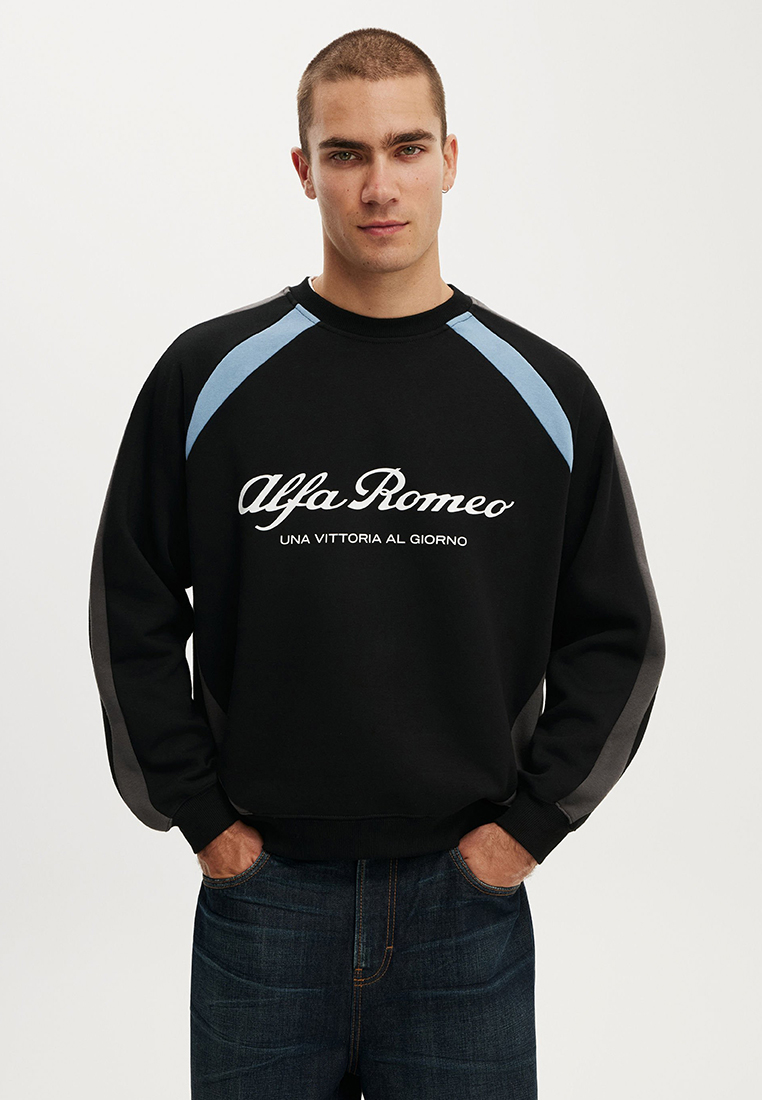 Cotton On Box Fit Alfa Romeo Sweatshirt