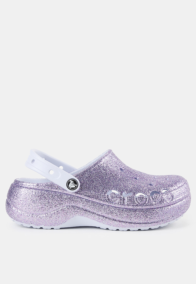 Crocs Baya Platform Glitter Clog