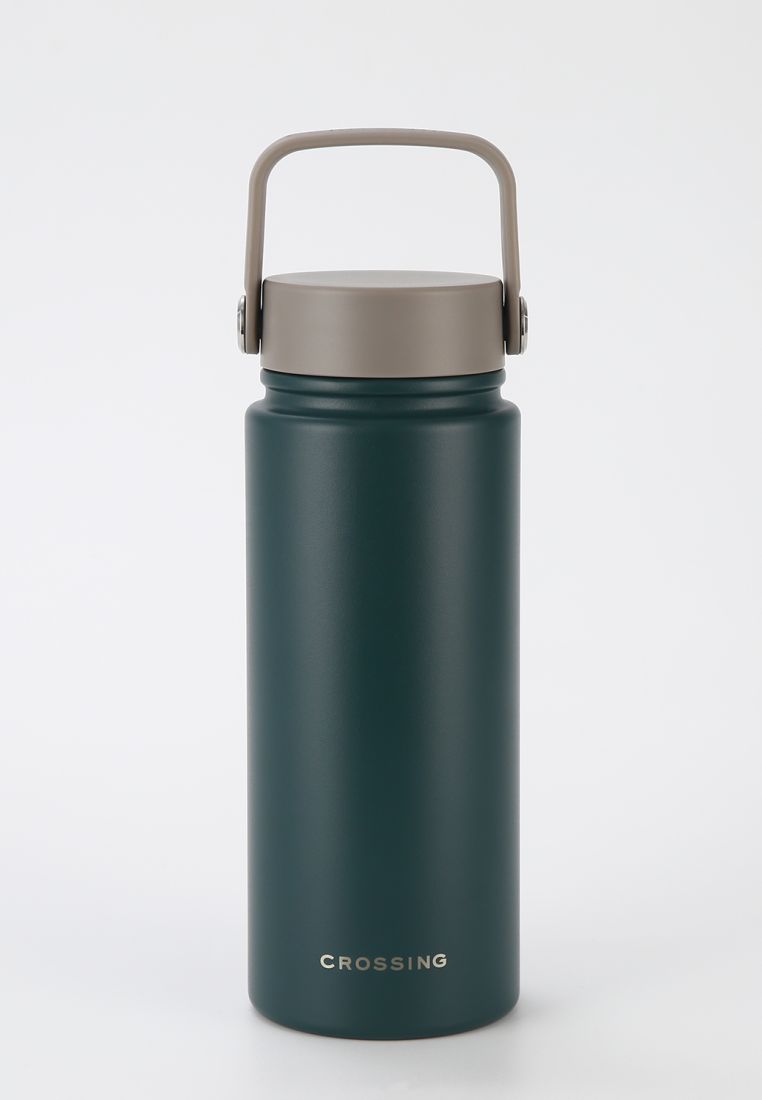 CROSSING Crossing Urban Ceramic S/S Insulated Flat Cap Bottle With Handle 600ml - Squash Latte (Mix)