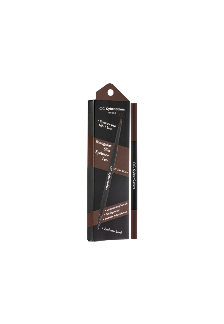 Cyber Colors Cyber Colors Triangular Slim Eyebrow Pen #02 Dark Brown