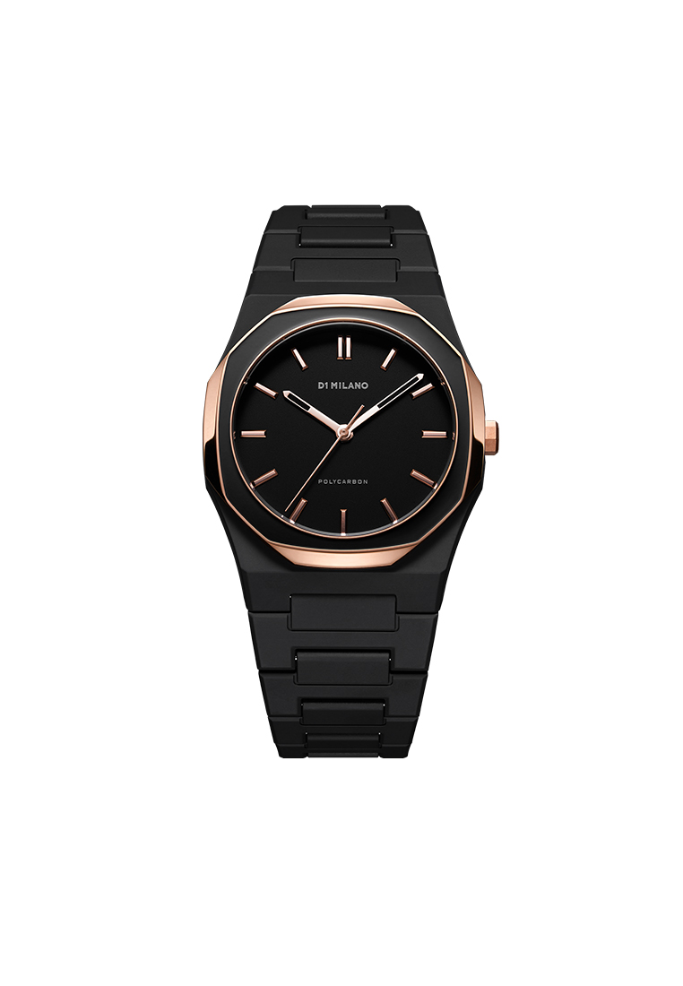 D1 Milano Gold Mesh Polycarbon Bracelet Watch, 37 mm